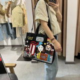 Chh Chrome Heart Leather Bag Embroidery Embroidery Bag Crossbody Tote Bag