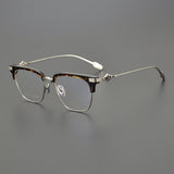 CHH Chrome Hearts Glasses Japanese fashion ultra-light pure titanium half-frame glasses frame
