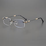 CHH Chrome Hearts Glasses Japanese Sven Versatile Handmade Frameless Retro Pure Titanium Square Glasses Frame