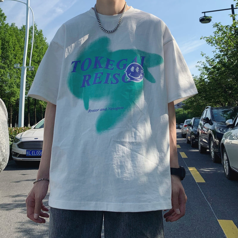 Men's T Shirt Summer Loose Graffiti