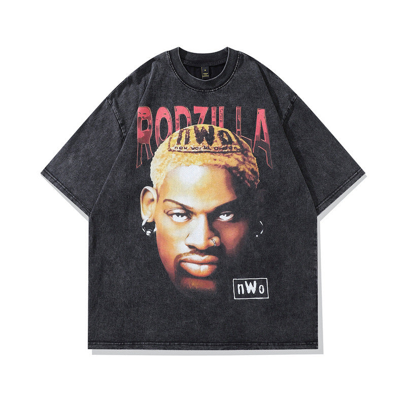 Men T-Shirt Retro Distressed Oversize
