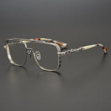 CHH Chrome Hearts Glasses Versatile pure titanium square frame sunglasses frame large face myopia glasses frame