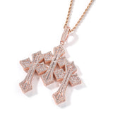 Jewelry Vintage Cross Pendant Fashion Copper Ladder Square Zirconium Crosses Royalty Spectrum