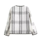 Women Cotton Coat Fashionable All-Match Plaid