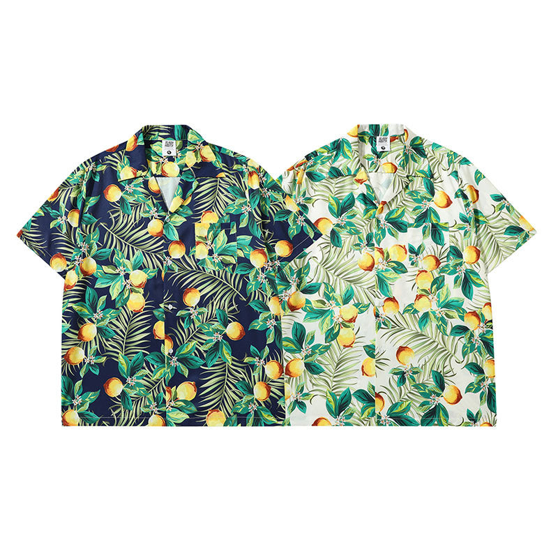 Short Sleeve Shirt Hawaiian Floral Short Sleeve Shirt Loose Casual
