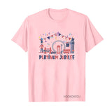 Inspired by Queen's Platinum Jubilee 2022 Elizabeth 70 Years T-shirt Printed Short Sleeve T-shirt