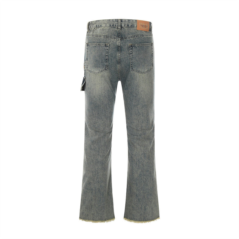 Men Jeans Workwear Retro Loose