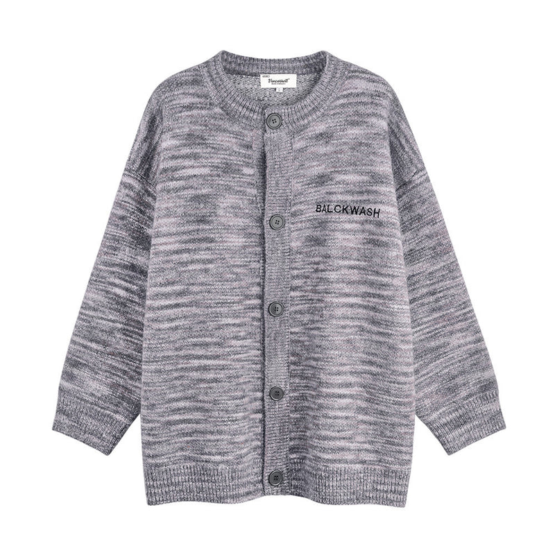 Men Sweater Embroidered Alphabet Knitting Cardigan Men