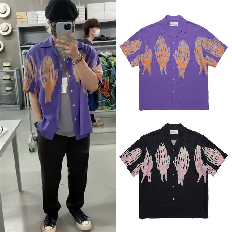 GUILTYPARTIES TIGER Shirts Short Sleeve Shirts Men