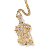 Jewelry Hip Hop Copper with Zircon Full Diamond Portraits Egypt Pieces Necklaces Far East Jesus Pieces Royalty