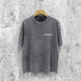 Purple Brand Distressed T Shirts Short Sleeve