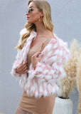 Women Fur Jacket Fashionable Warm Plush Coat