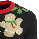 Black Christmas Sweater Winter Sweater Casual Santa Claus Sweater
