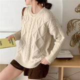 Women Pullover Sweater Loose Thick Knitwear