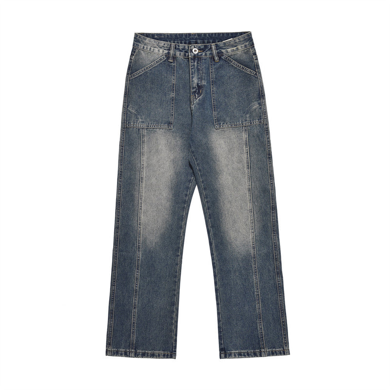Men Jeans Stitching Loose