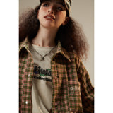 Unisex Shirt Flannel Loose Long Sleeve Plaid Shirt