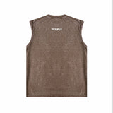 Purple Brand Distressed Tank T Shirts Distressed Sleeveless T-shirt Vest