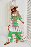 Women Dress Summer Stripes Ruffled Dress