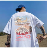 Men T Shirt Loose Heavy Cotton plus Size