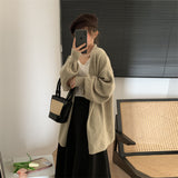 Women Knitted Cardigan Loose Temperament Long