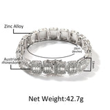 Bracelet 13MM Alloy Full Diamond Jiugongge Hip Hop Bracelet Spectrum