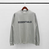 Fog Fear of God Essentials T Shirt Double Line Long Sleeve Letter Drop Shoulder Bottoming T-shirt