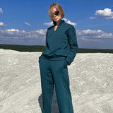 Women Co-Ords Suit V-neck Autumn and Winter