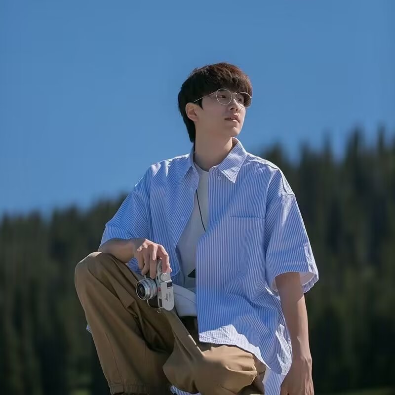 Men Shirts Striped Shirt Cityboy Casual All-Match