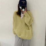 Women Knitted Cardigan Loose Thick Sweater