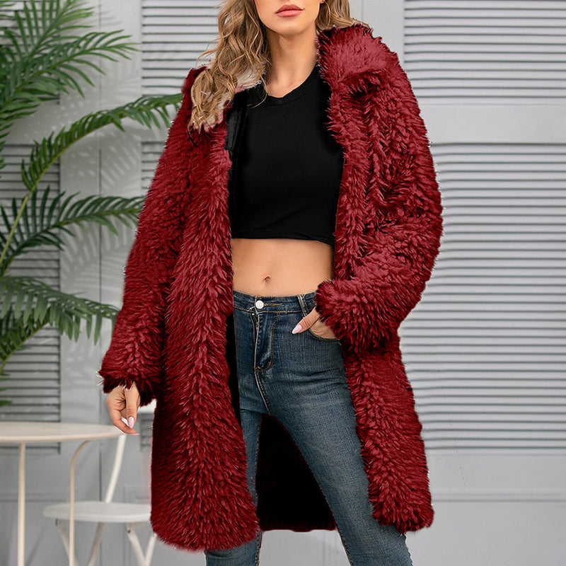 Women Fur Jacket Fashion Plush Coat