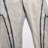 Men Jeans Zipper Decorations Retro Casual