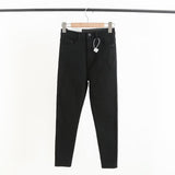 Women Jeans Fleece-lined Tight-Fit Slim-Fit Figure Flattering