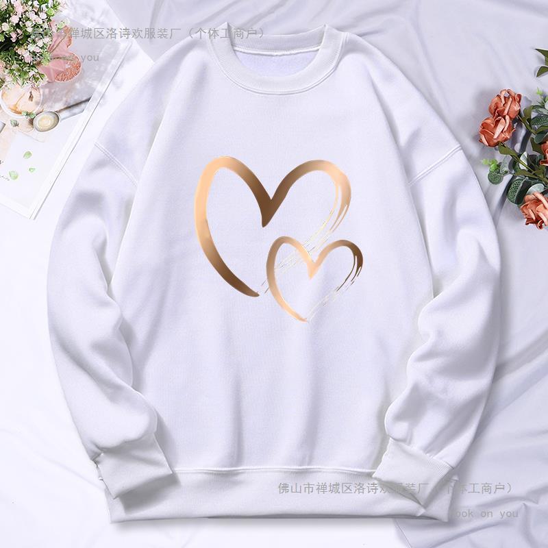 Love Pattern Printing Women'S Sweatshirt Simple Comfortable