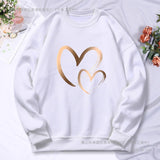 Love Pattern Printing Women'S Sweatshirt Simple Comfortable