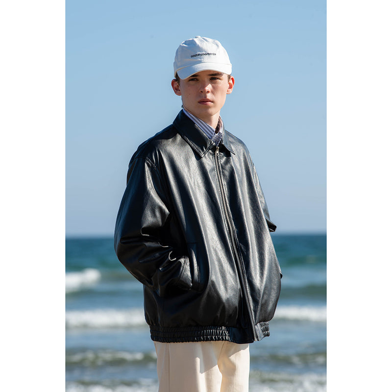 Unisex Pu Jacket PU Leather Jacket Loose