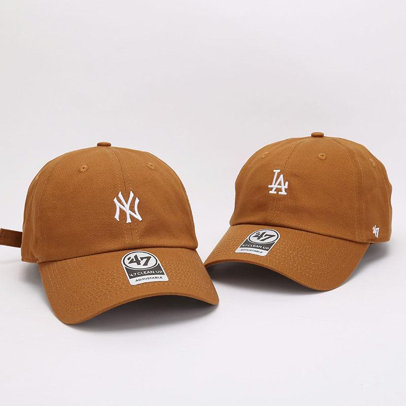 Dodgers and Yankees Baseball Cap 47brand Baseball Cap Female Khaki Embroidered NY Peaked Cap