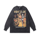 Men's Vintage Long Sleeve Shirt Autumn and Winter Men's Long Sleeve T-Shirt