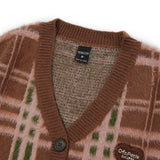 Men Sweater Striped Plaid V-neck Cardigan Sweater