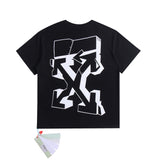 Ow T Shirts 3D Twisted Sketch Graffiti Arrow Print