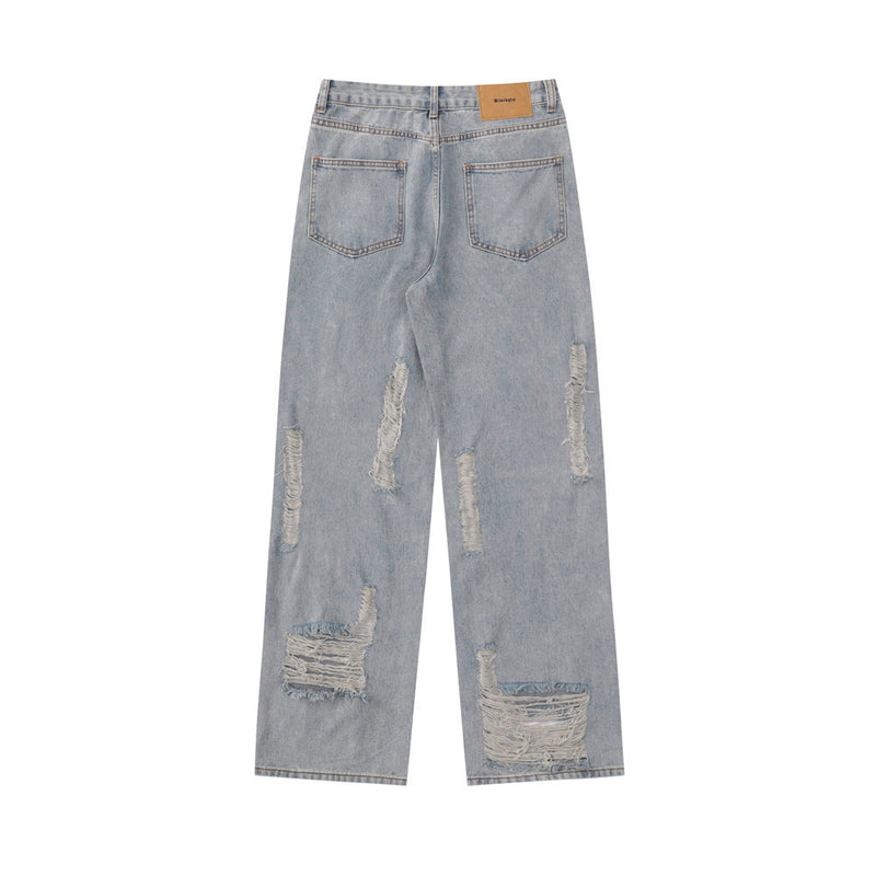 Men Jeans with holes and loose fit