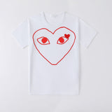 CDG Be Kind T Shirt Cotton Short Sleeve Printed Line Embroidery Love T-shirt