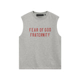 Fog Essentials tank spring summer FOG letter crew neck vest