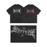 Men's T-Shirt Short-Sleeved T-shirt Men's and Women's Washed Retro