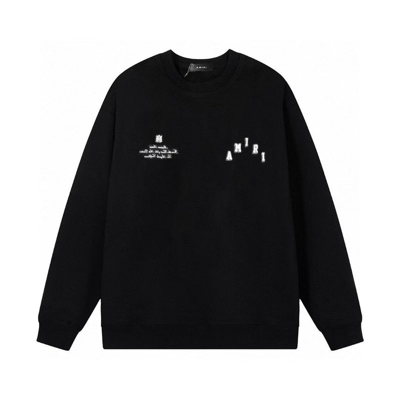 Amiri Sweatshirt Autumn and winter AMI front and rear LOGO letter pattern sweater men and women