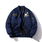 Mens Vintage Jackets Floral Embroidered Jacket Loose Casual Baseball Uniform
