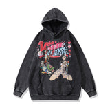 Mens Vintage Hoodie print wash jacket sweater