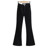 Women Jeans Stretch Slim Fit Bell-Bottom Pants