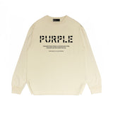 Purple Brand Long Sleeve T-Shirt Fashion Loose Long Sleeve Top