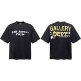 Gallery Dept T-Shirt Bronzing Letter Slogan Printed Short Sleeve T-Shirt