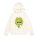 Men Fleece Lined Hoodie Hooded Sweaters Menswear Street Design Sense Loose Pullover